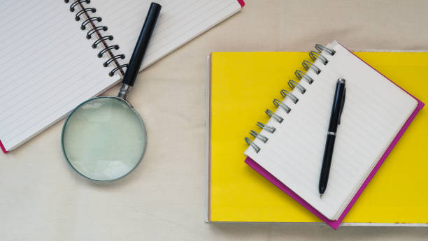 Notebooks and documents prepared for finishing services